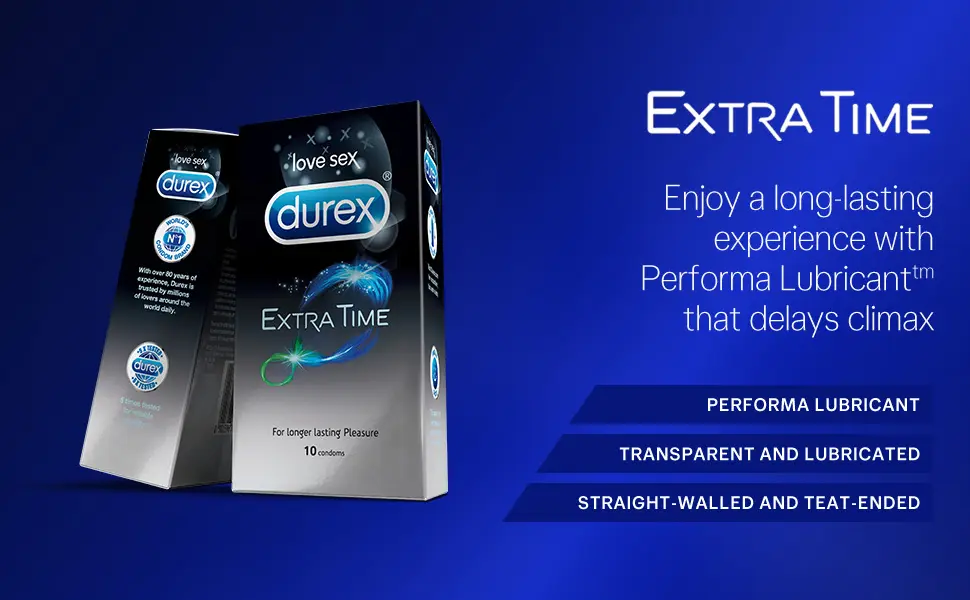 Durex Extra Time 1 Pack (10 Pcs) – Longer Pleasure, Greater Confidence ...