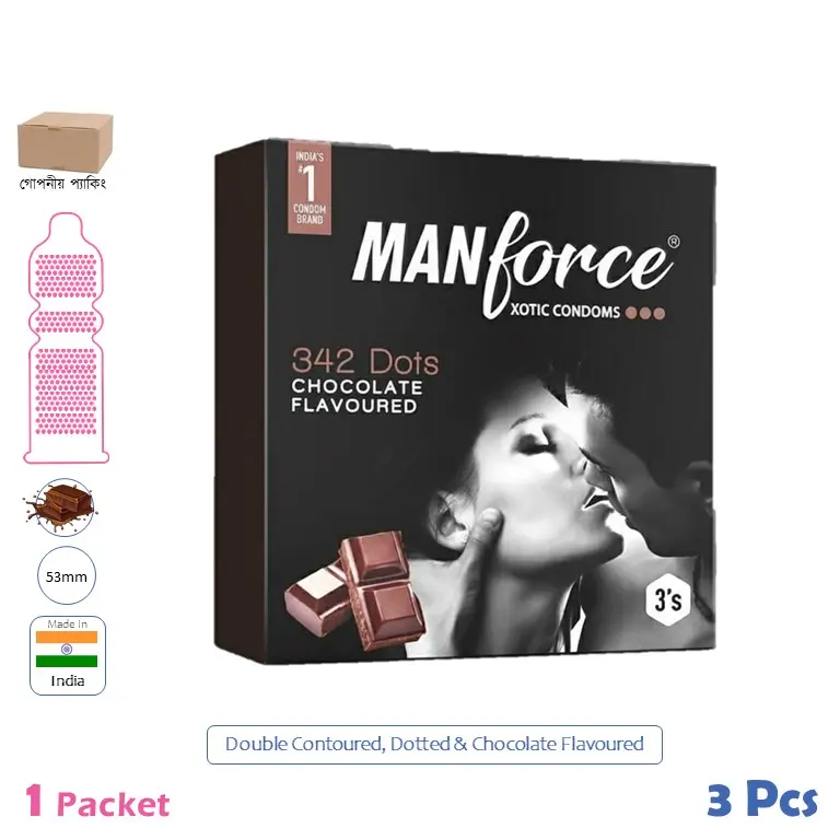 CSKU100285 Manforce 2in1 Chocolate 1 Packet (3 Pcs)