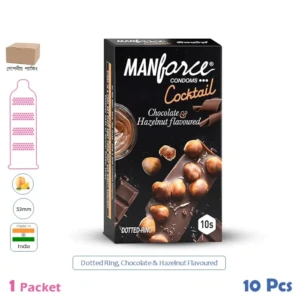 CSKU100341 Manforce Cocktail Chocolate & Hazelnut Flavoured 1 Pack (10 Pcs)