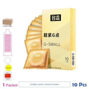 CSKU100345 Recare G Small Smallest 45mm Dotted Soft Condom 1 Packet (10 Pcs)