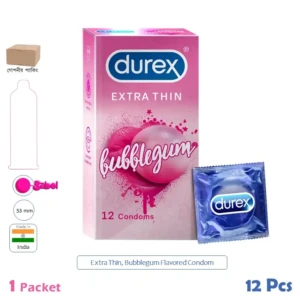CSKU100368 Durex Extra Thin Bubblegum Condom 1 Pack (10 Pcs) Indian