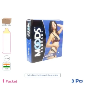 CSKU100393 Moods All Night Condom Indian Variant 1 Pack (10 Pcs)