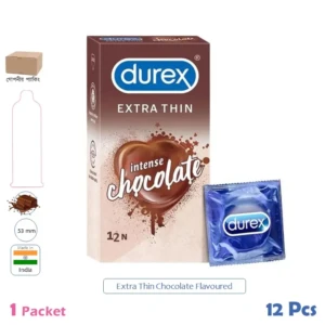 CSKU100435 Durex Extra Thin Intense Chocolate 1 Pack (10 Pcs) Indian
