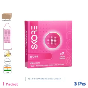 CSKU100487 SKORE 1500+ Dots Vanilla 1 Pack (3 Pcs)