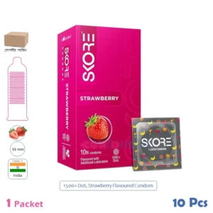 CSKU100490 SKORE 1500+ Dots Strawberry 1 Pack (10 Pcs)