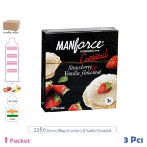 CSKU100505 Manforce Cocktail Strawberry & Vanilla 1 Pack (10 Pcs)