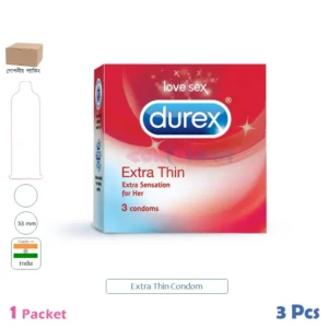 CSKU100546 Durex Extra Thin Condom 1 Pack (3 Pcs)