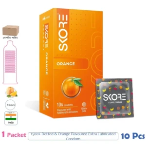 CSKU100591 SKORE 1500+ Orange Colada Flavoured Condom 1 Pack (10 Pcs)