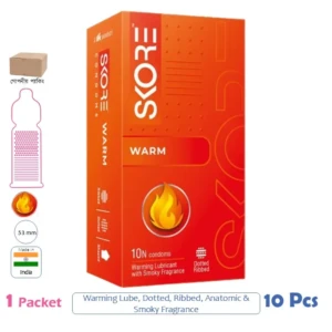 CSKU100725 SKORE 1500+ Dots Warm Feeling Condom 1 Pack (10 Pcs)