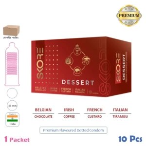 CSKU100742 SKORE Dotted Premium Dessert Flavoured Condom 1 Pack (10 Pcs)