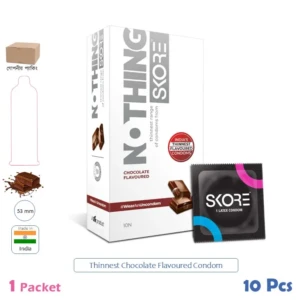 CSKU100745 SKORE Nothing Chocolate Flavoured Condom 1 Pack (10 Pcs)