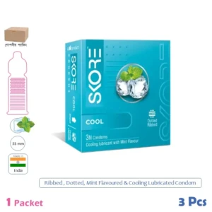 CSKU100753 SKORE Cool Flavoured Condom 1 Pack (3 Pcs)
