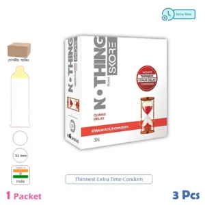 CSKU100758 SKORE Nothing Climax Delay Condom 1 Pack (3 Pcs)