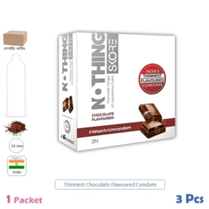 CSKU100762 SKORE Nothing Chocolate Flavoured Condom 1 Pack (3 Pcs)