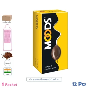 CSKU100824 Moods Panache Choco Condom 1 Pack (12 Pcs)