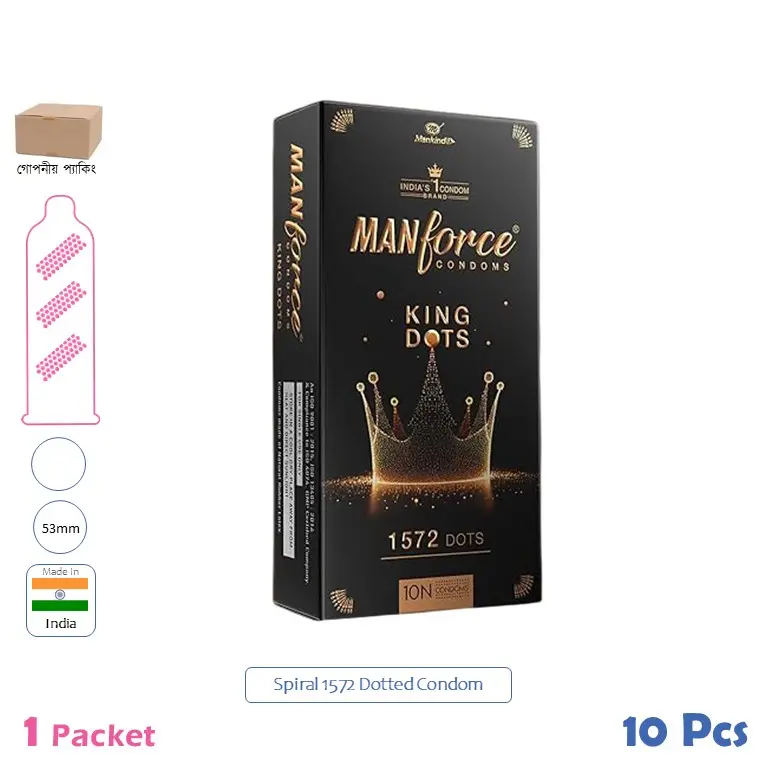 CSKU100926 Manforce King Dots Spiral Dots 1 Pack (10 Pcs)