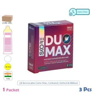 CSKU100956 SKORE DuoMax Premium Condom 1 Pack (3 Pcs)