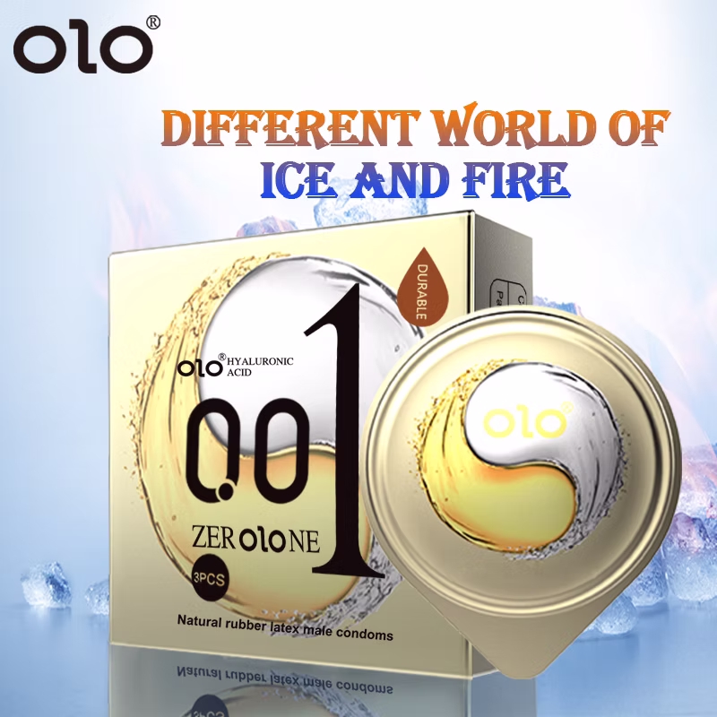 OLO Hot & Cold Feeling, Extra Time & Ultra Thin Condom 1 pack (3 Pcs) - Image 4