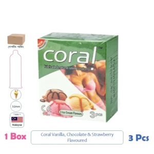 CSKU100158 Coral Ice Cream Flavour 1 Box (3 Pcs)