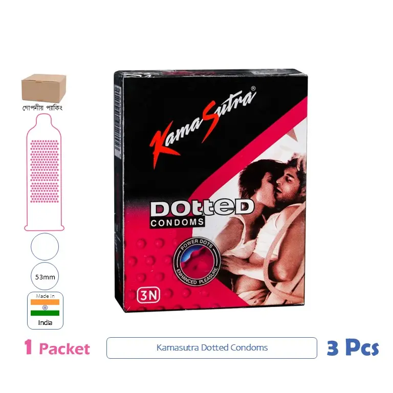 CSKU100206 Kamasutra Dotted 1 Packet (3 Pcs)