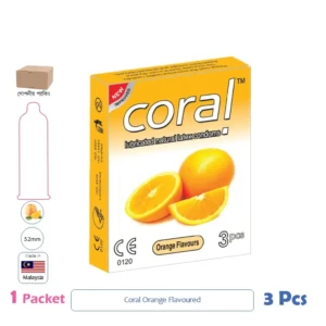 CSKU100258 Coral Orange Flavoured 1 Packet (3 Pcs)
