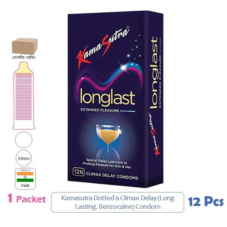CSKU100284 Kamasutra Longlast Extended Pleasure Claimax Delay 1 Packet (12 Pcs)