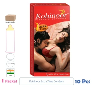 CSKU100394 Kohinoor XTRA Time Condom 1 Pack (10 Pcs)