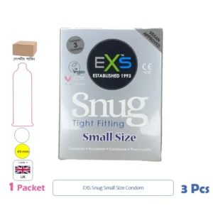 CSKU100408 EXS Snug Tight Fitting Condom Small Size 1 Pack (3 Pcs)