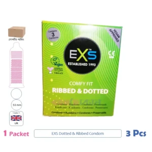 CSKU100547 EXS Comfy Fit Ribbed & Dotted 1 Pack (3 Pcs)