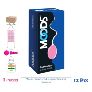 CSKU100808 Moods Panache Bubblegum Condom 1 Pack (12 Pcs)
