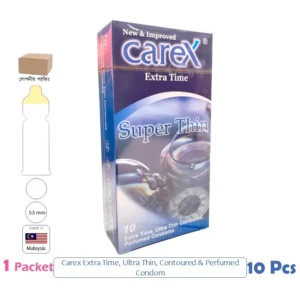 CSKU100815 Carex Super Thin Extra Time Condom 1 Pack (10 Pcs)