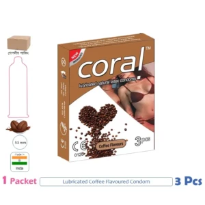 CSKU100904 Coral Coffee Flavoured Condom 1 Pack (3 Pcs)