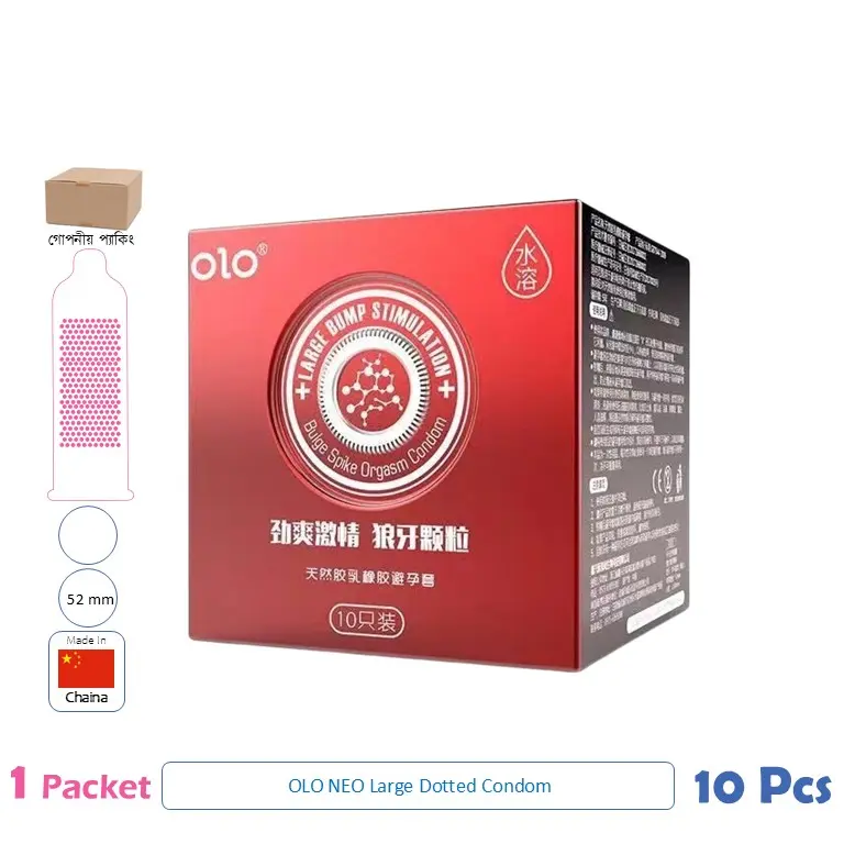 CSKU100940 OLO NEO Large Bump Stimulation Red 1 Pack (10 Pcs)