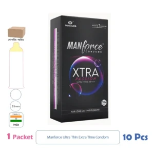 CSKU100982 Manforce XTRA Passion Ultra Thin Extra Time Condom 1 Pack (10 Pcs)