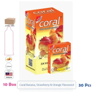 CSKU100032 Coral 3 fruits (Fruit Photo ) 1 Box (3 pes )