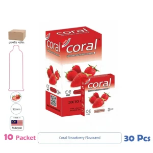 CSKU100261 Coral Strawberry Flavoured 1 Packet (3 Pcs)