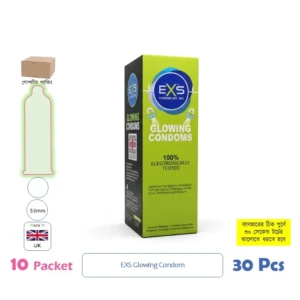 CSKU100275 EXS Glowing Condom 1 Packet (3 Pcs)