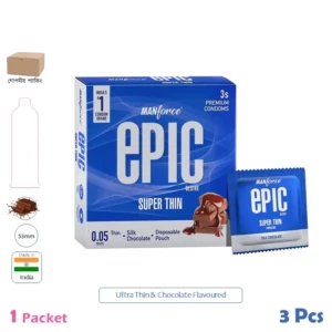 CSKU100301 Manforce EPIC Chocolate 1 Packet (3 Pcs)