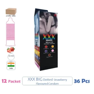 CSKU100634 XXX Condoms Strawberry 1 Pack (3 Pcs)