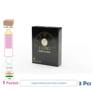 CSKU100727 Cupid Extra Time Dotted Condom 1 Pack (3 Pcs)