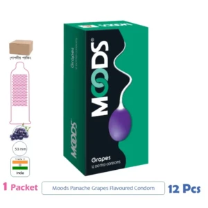 CSKU100809 Moods Panache Grapes Condom 1 Pack (12 Pcs)