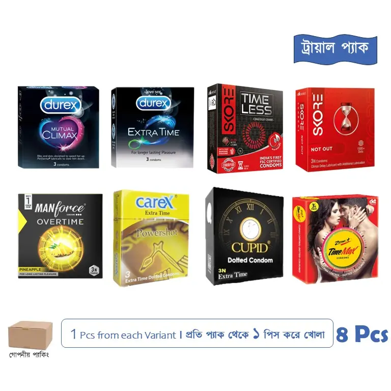 CSKU100820 Extra Time Condom Trial Pack 8 Pcs