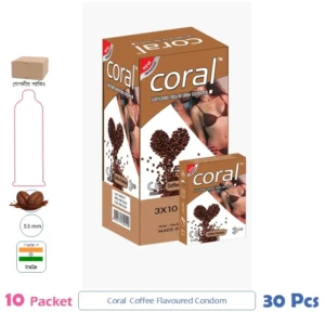 CSKU100904 Coral Coffee Flavoured Condom 1 Pack (3 Pcs)